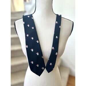 Capecod Neckwear Navy Blue Santa Head Tie